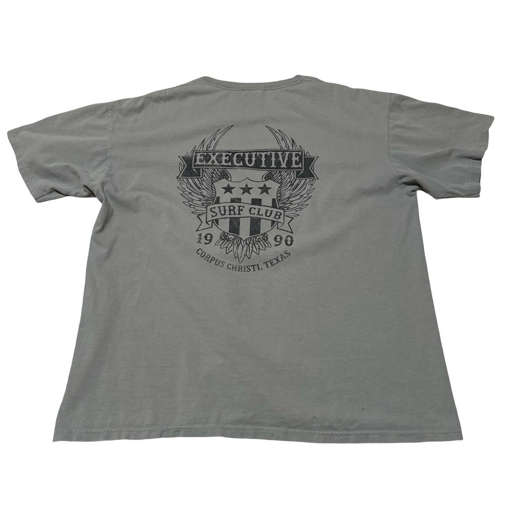 Vintage 90's Texas Executive Surf Club T Shirt Faded Green Size XL 23 x 27.5